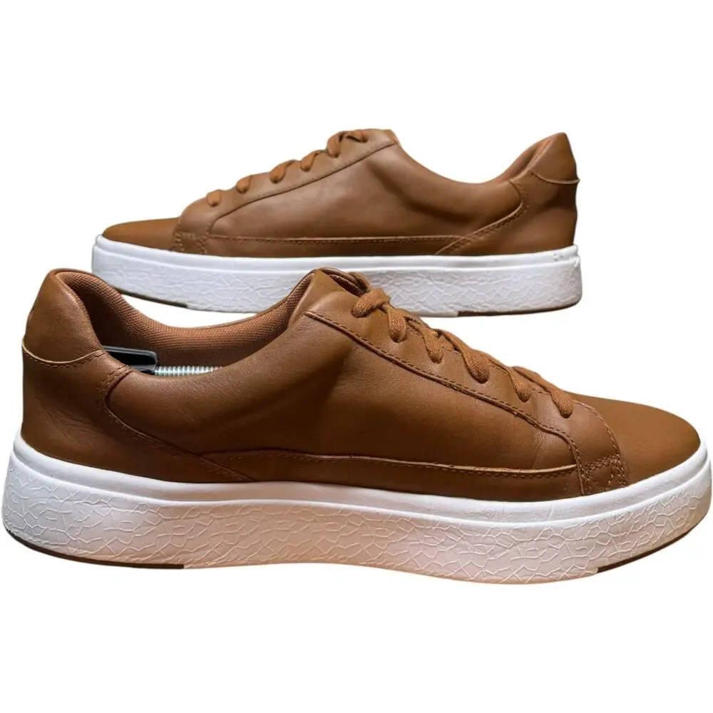 KIZIK Vegas Men 10W/Women 11.5W Hands Free Chestnut Brown Leather Sneakers READ
